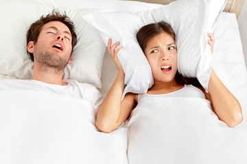 Snoring from sleep apnea disrupts partners sleep